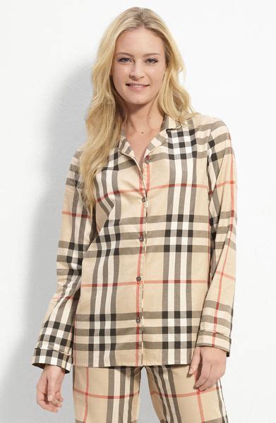 burberry womens designer pyjamas|burberry check cotton pajama pants.